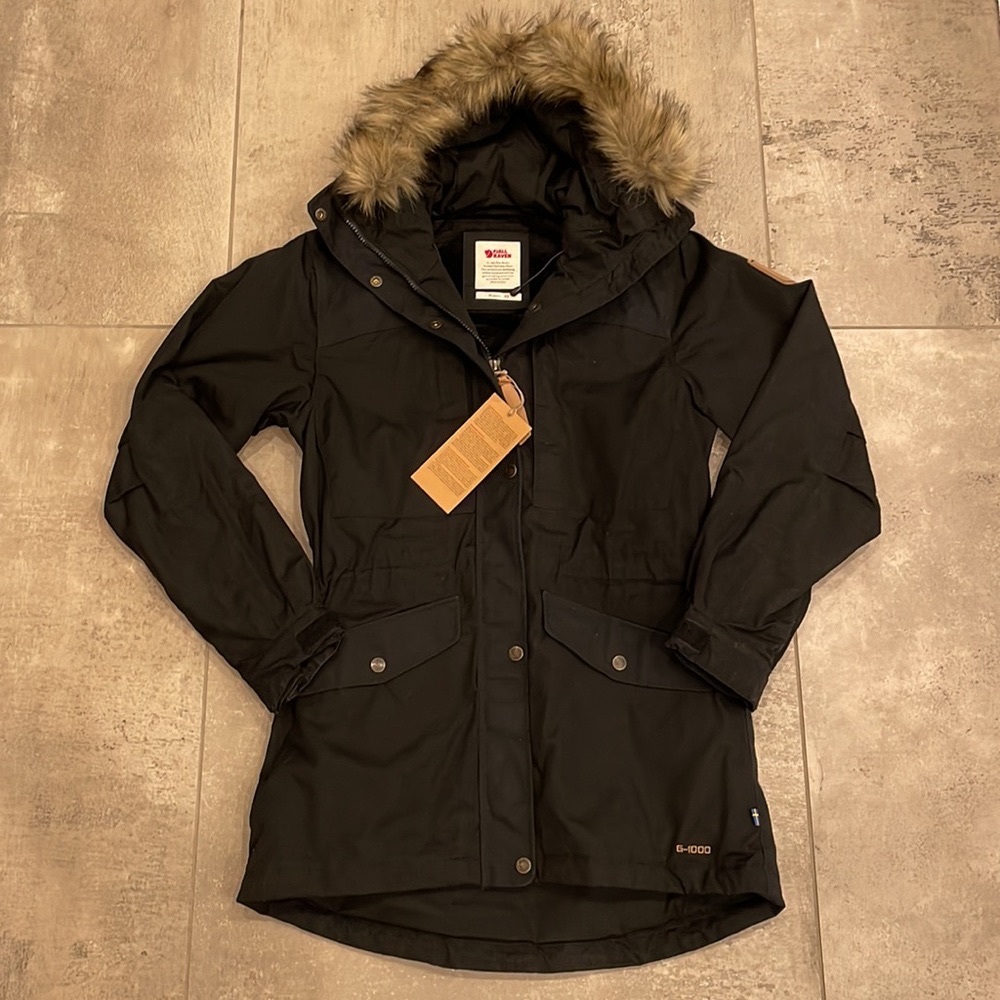 NWT Fjallraven Womens Singi Winter Jacket, Black, size XS
